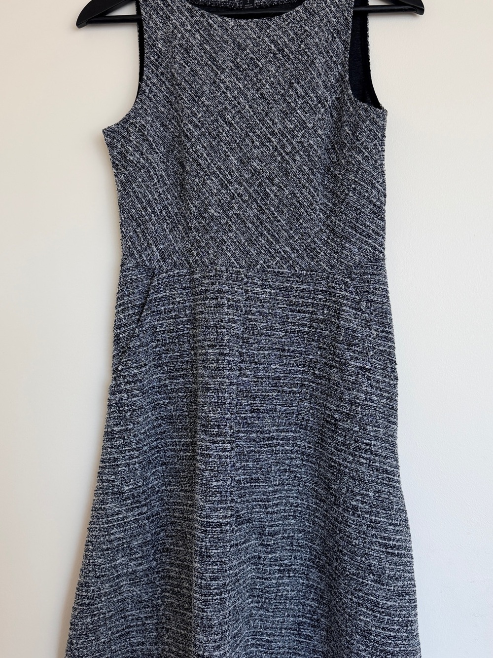 Banana Republic Black and Gray Sleeveless A-Line Dress